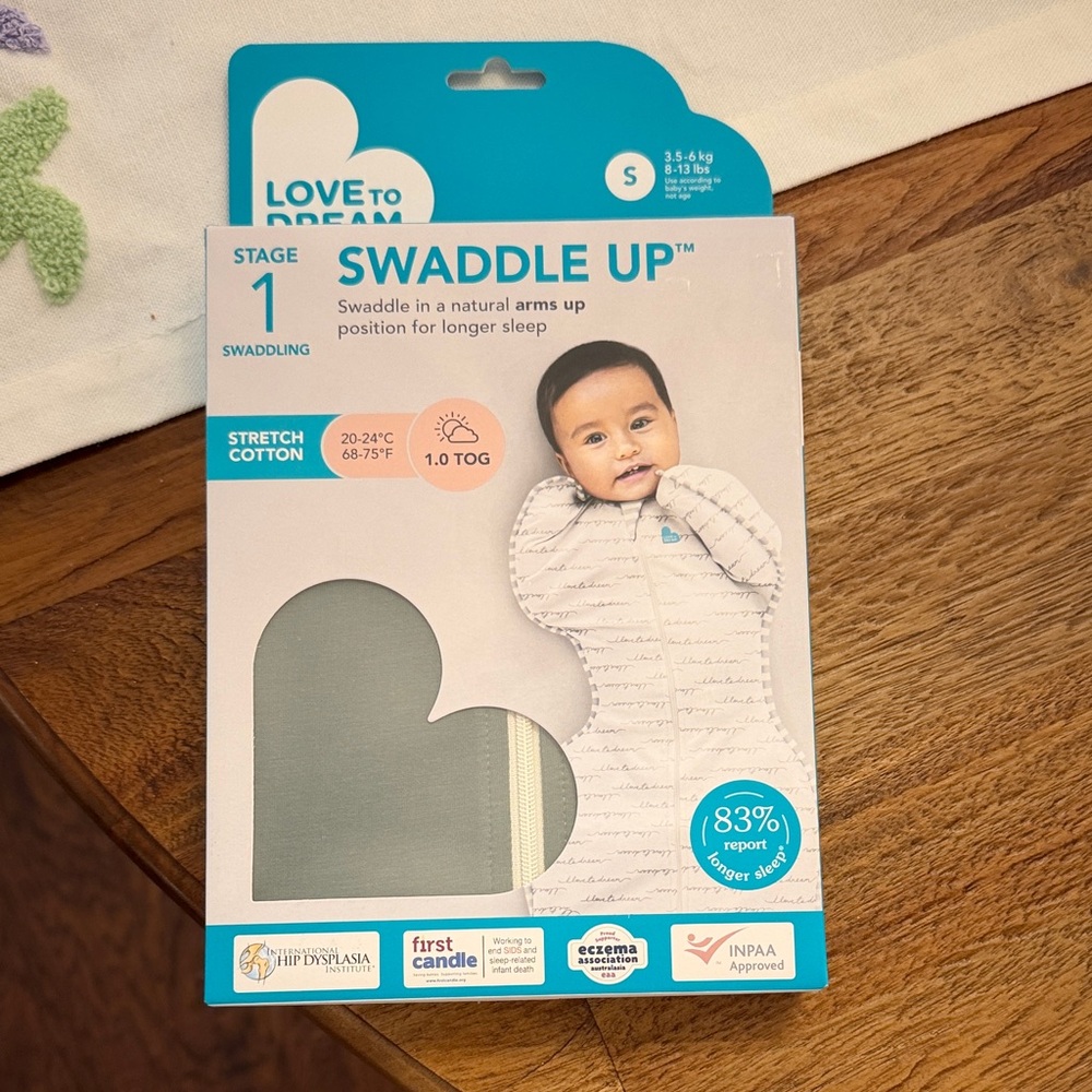 Love to Dream Swaddle Up in Olive, S 8-13lbs  1.0 TOG NWT